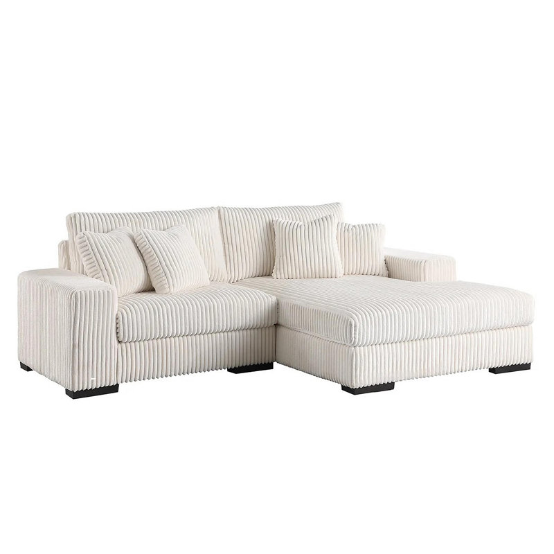 Canapé modulaire Maizah, Tissu blanc