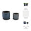 Modern Textured Ceramic Planter with Saucer-1936006861-1936006851