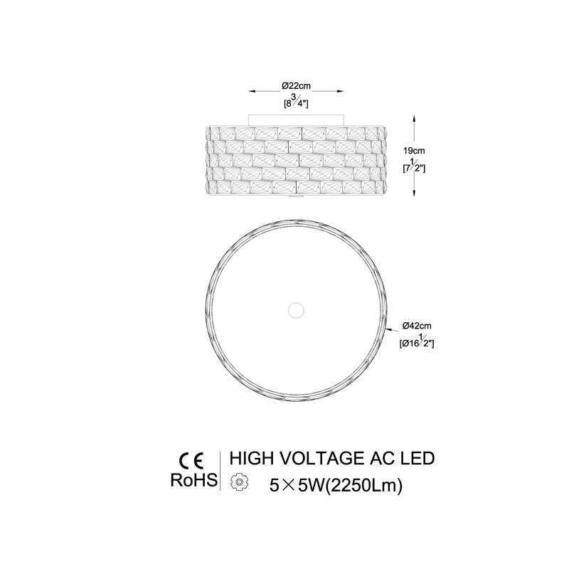 Lensing LED Flush Mount