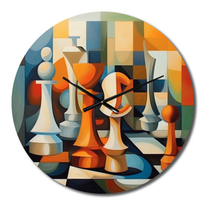 Horloge murale orange et orange