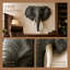 Éléphant en résine, décoration murale tête d'éléphant-132917156