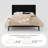 Modern Velvet Upholstered Platform Bed With Wooden Slats Wingback Headboard Included-513484950-513484945