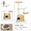 Arbre à chat 47 po Pawhut, centre pour chat, jouet d'escalade avec peluches de quenouilles, lit, condo, poteau à griffes en sisal et ballon suspendu
