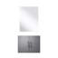 24 po L x P 22 po. Meuble-lavabo gris foncé - 18 grands espaces de rangement en miroir