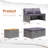 41.2" Patio Sofa Outdoor Lounge Chair Patio Daybed  Rattan Conversation Sets with Cushions & Storage Table,Purple-137006959