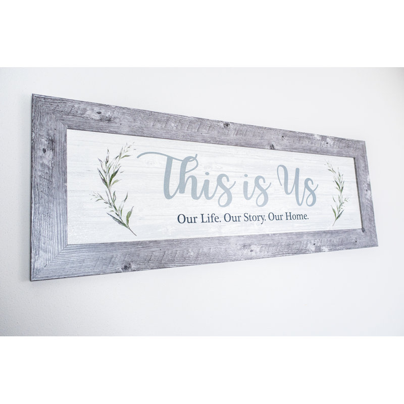 «This Is Us», reproduction d'art graphique encadrée, gris