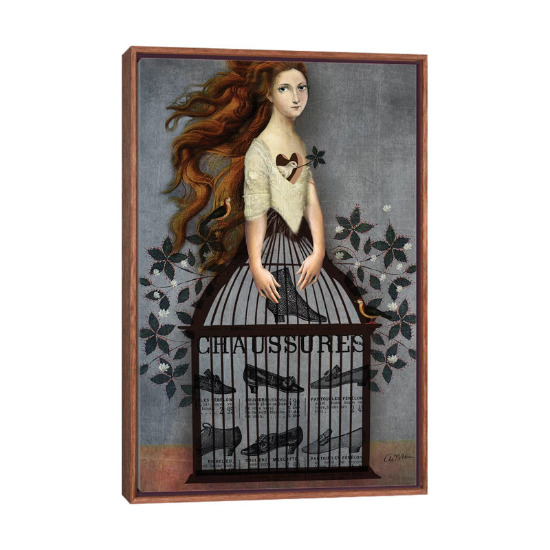 «Cinderella» par Catrin Welz-Stein - impression d'art graphique, Pas de tapis, H 26 po x l 18 po x 1,5 po