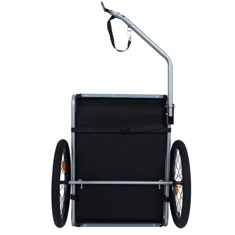 Grande remorque à vélo pliante pour chiens, Bleu/gris
