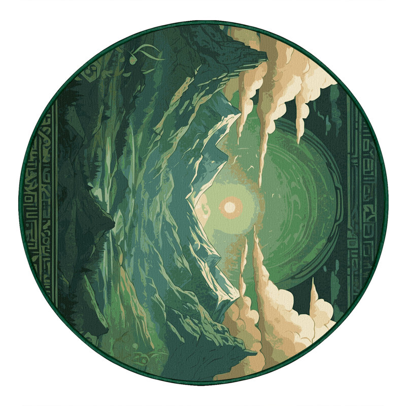 Spirit Temple Rug, Round 7'