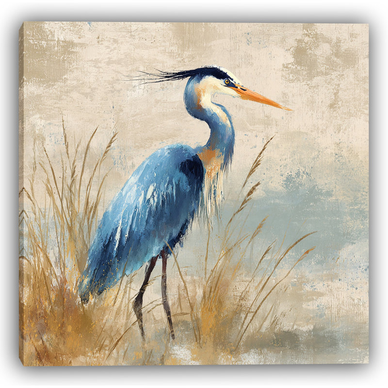 Marshside Sentinel Wrapped Canvas Wall Art