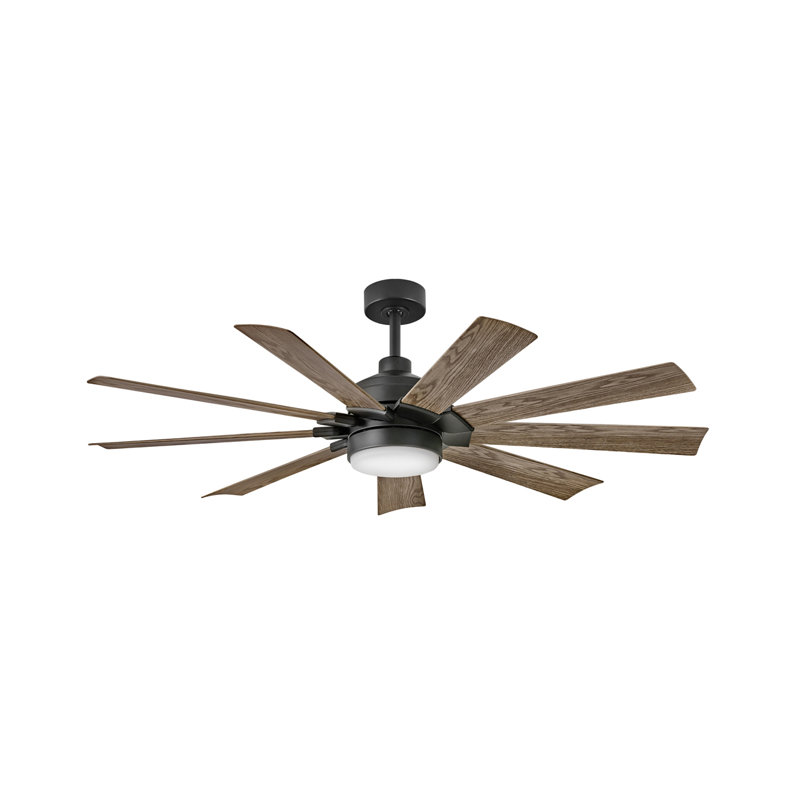 Ventilateur DEL 60 "Turbine, Noir mat