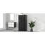 Armoire de rangement haute et large avec portes pour salle de bain / bureau, trois tiroirs, gris-1106653427