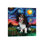 «Tri Color Cavalier King Charles Spaniel Night» par Aja Treves - reproduction d'art