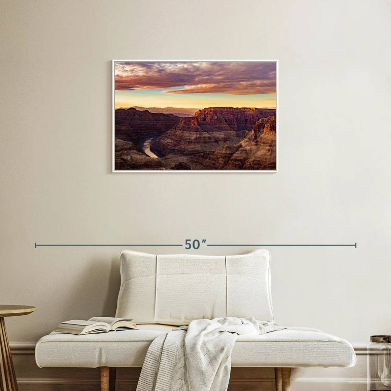 Grand Canyon Rock Forms, Cadre flottant blanc, 31 po x 21 po