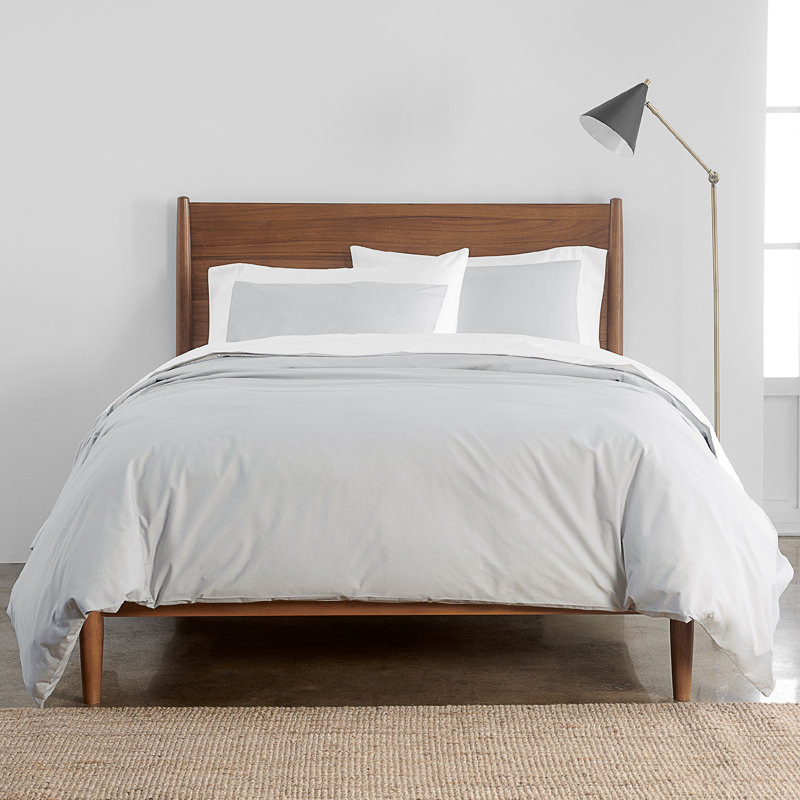 Ensemble de housse de couette 100% coton ultra doux 3 pièces - lavage de vêtements, Double / Grand, Gris