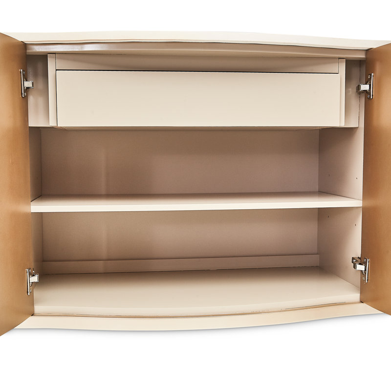 Malibu Crest 74.5'' W Sideboard, White/Blush