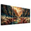 «Painted Canyon River at Sunset», ensemble de 3 toiles-1833053921