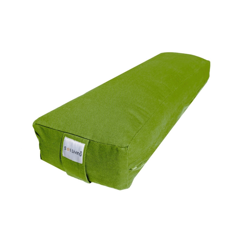 Rectangular Pranayama Yoga Bolster Meditation Pillow, Green