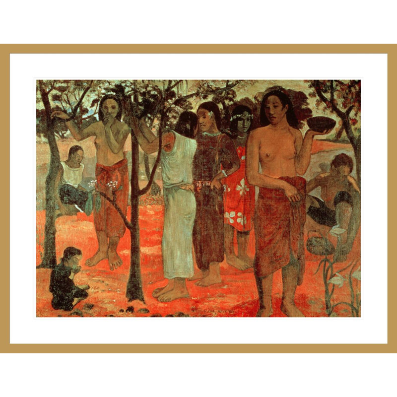 Nave Nave Mahana (Delightful Days) par Paul Gauguin - Estampe numérique encadrée, H 32,34 po x l 41,5 po