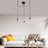 Industrial Black Chandelier, Adjustable Height, Metal Body, 40W Max, 39.4 x 2.4 inches, 40.2 inches Tall, Base Plate: 6.3 inches Diameter | Perfect for Nostalgic & Modern Decor | IP20 Rated for Indoor Use-732816070
