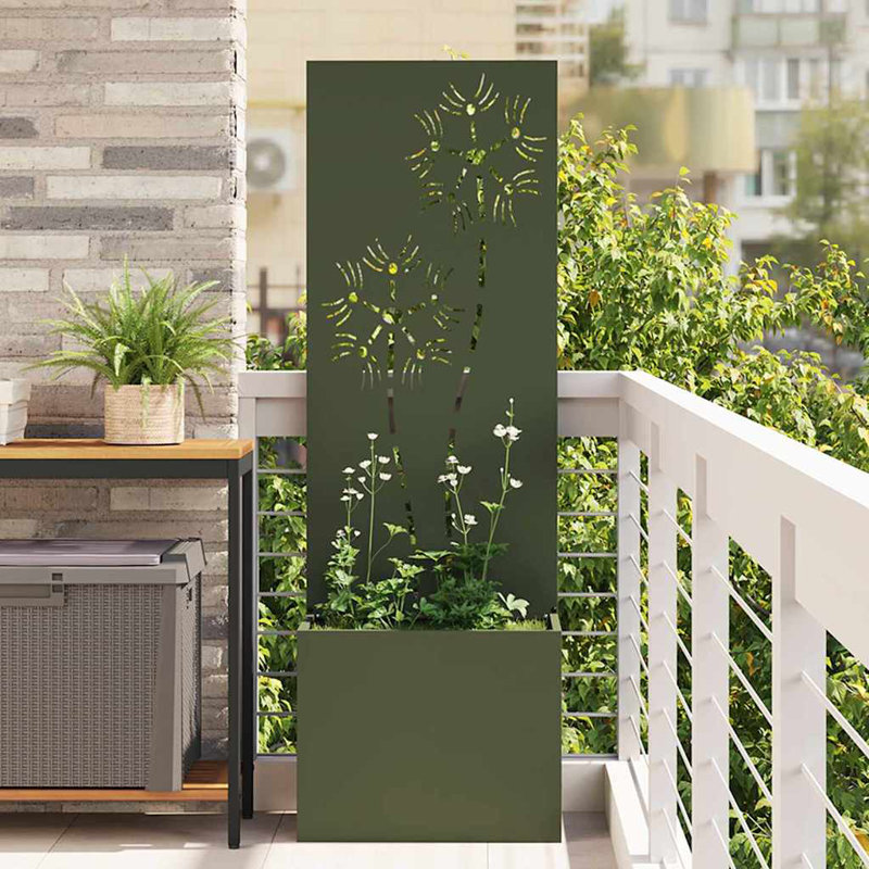 Planter Box, Olive Green, 140cm H x 50cm W x 50cm D