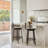 Modern Swivel Bar Stools Set Of 2, Hand Weave Barstools Counter Height Bar Stools, Kitchen Island Stools With Backrest & Footrest-1976536543