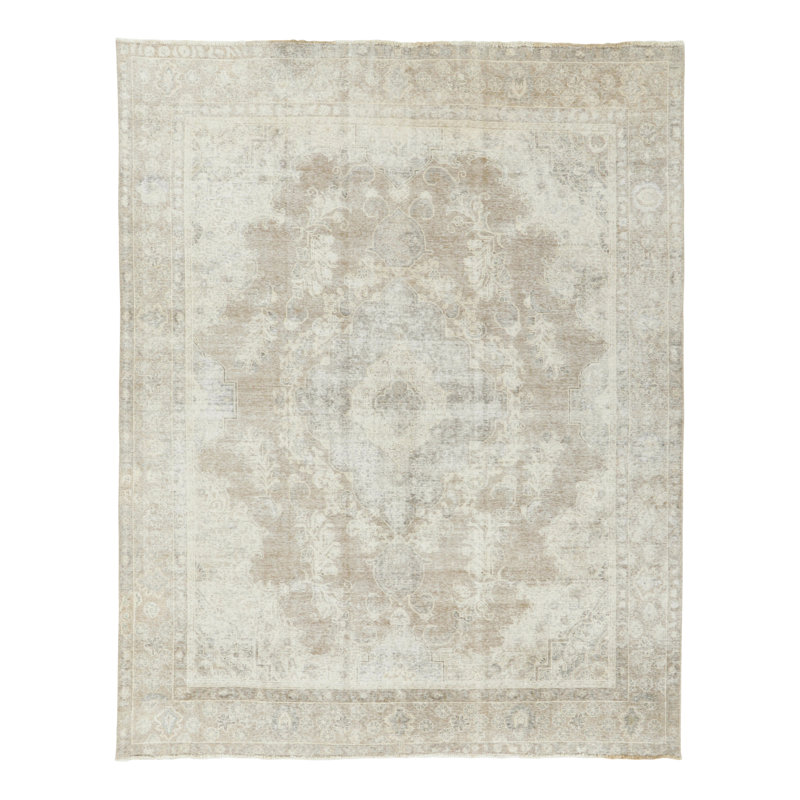 Distressed One-of-a-Kind 9'6X12'0 Hand Knotted Area Rug