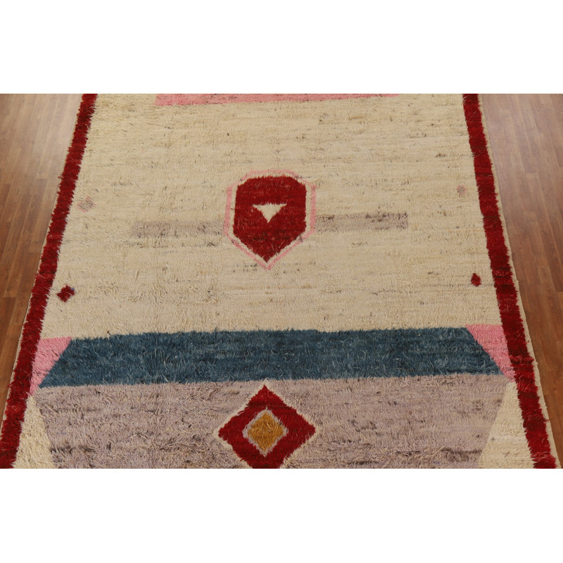 Tapis marocain géométrique fait à la main 10 x 14