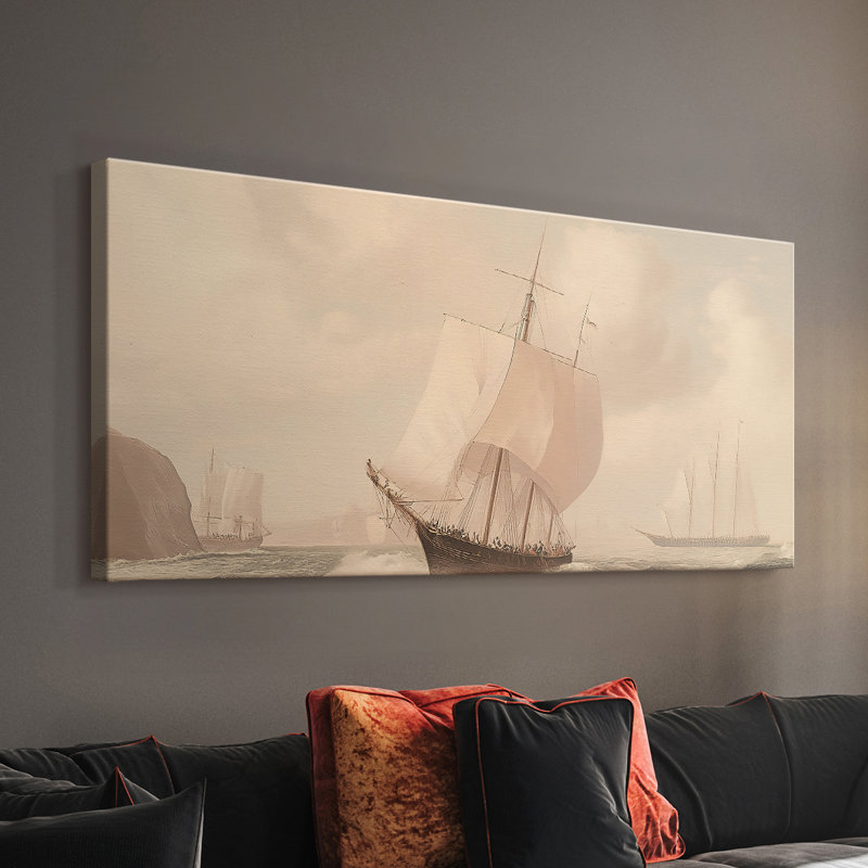 Série nautique-L III - Toile tendue avec châssis - Prêt à accrocher, H 20 po x l 40 po