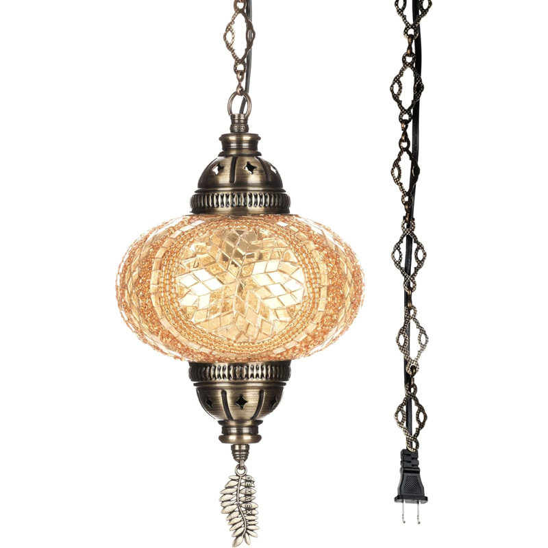 Lights 1 - Light LED Pendant, Antique Brass