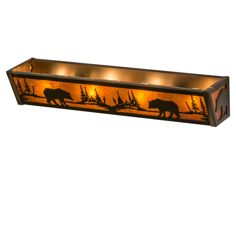 Rustic Lodge 4 - Light Bath Bar, Antique Copper