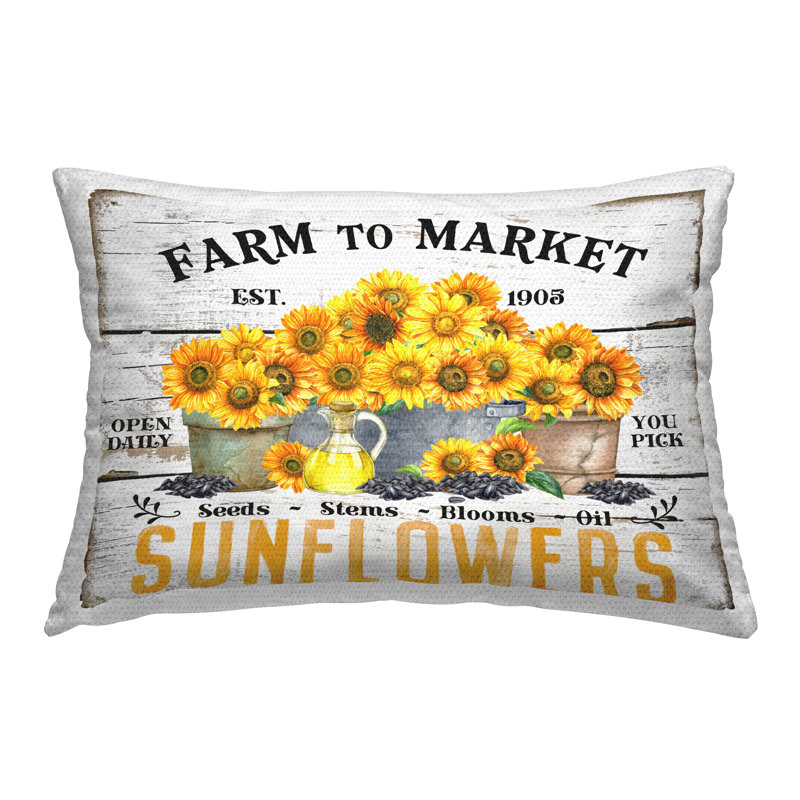 Coussin d'extérieur Farm To Market Sunflowers