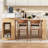 Extendable Dining Table with Folding Tabletop, Kitchen Island with Power Outlet & Storage-1307464351