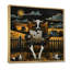 Vache lisant dans le pré sur une chaise - vache, art mural animal-106141672-106141677