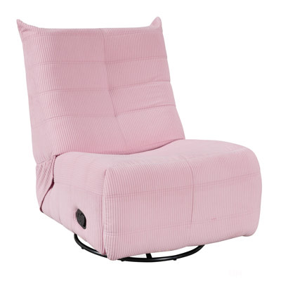 Fauteuil inclinable et pivotant en velours côtelé de 31 po Georgena