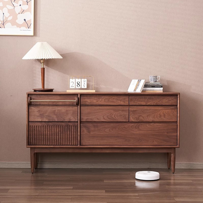 Commode d'appoint en bois simple et élégante, Noyer