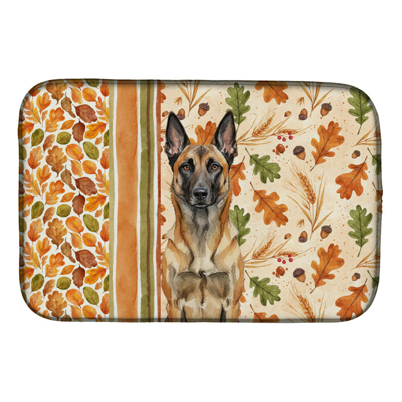 Belgian Malinois Heirloom Fall Dish Drying Mat