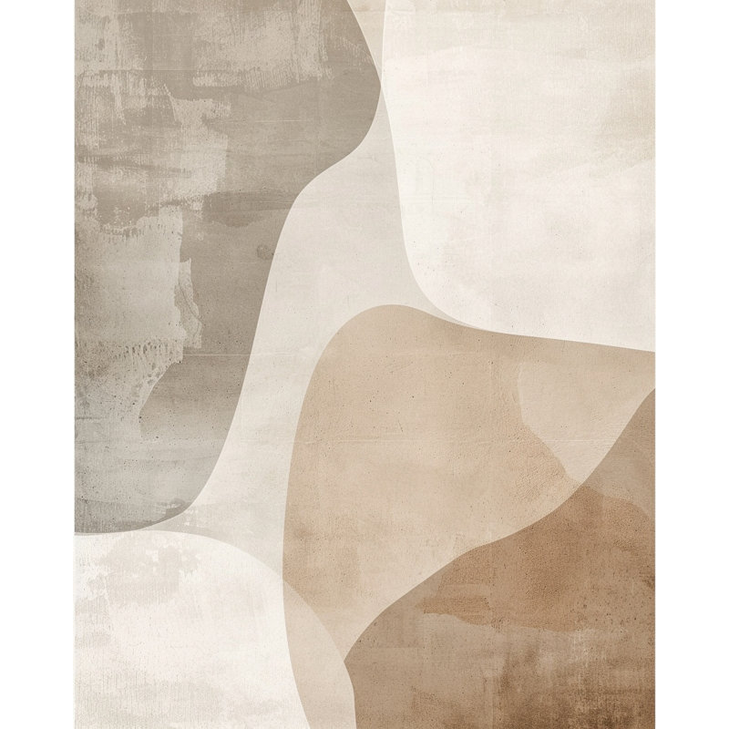 «Soft Modern Waves», art mural moderne sur toile abstraite, H 36 po x l 24 po x P 1,5 po