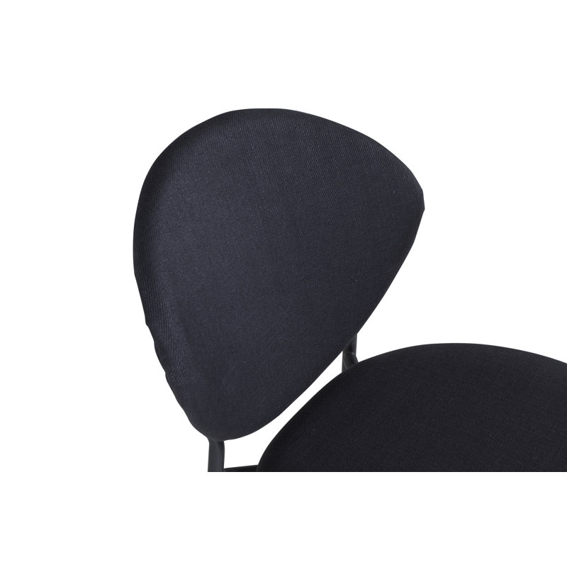 Anjan 49cm H Polyester Blend Upholstered King Louis Back Side Chair, Black
