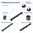 30 Inches Linear Shower Drain With Removable Bar Pattern Grate,Linear Drain With Hair Strainer And Leveling Feet,Stainless Steel,Matte Black-119466771