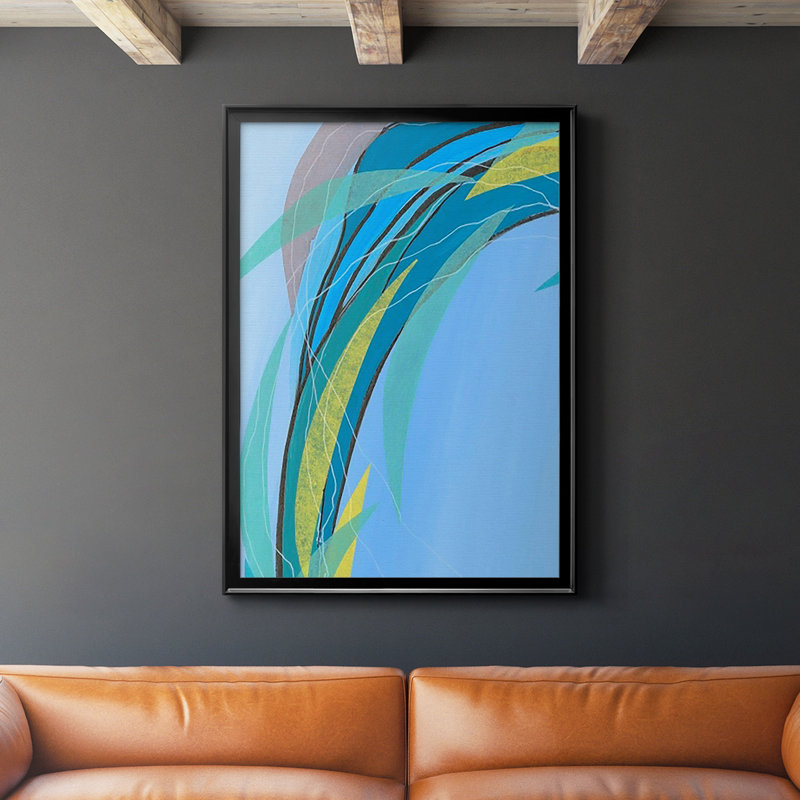 «Circ circulation Flow III», reproduction encadrée de qualité supérieure - prête à être accrochée, Noir