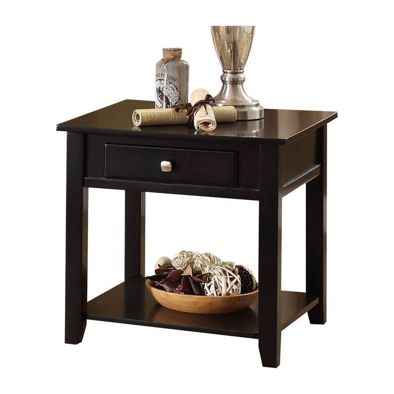 Table de bout de 22 po de largeur avec surface et fonctionnalité - Living High Elegant Aspect