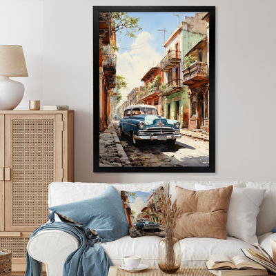 Irvings Turquoise Cuba Classic Cars sur toile
