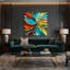 «Watercolor Abstract 74», art mural sur toile brune-1286975457