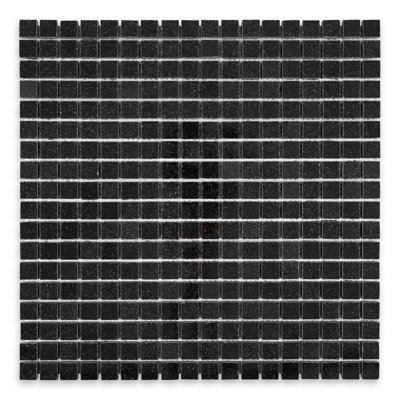 Absolute Black Polished Granite Square Mosaic
