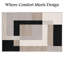 Aspire Homeware Neutral Geometric Area Rug Modern Indoor Carpet-2073294996