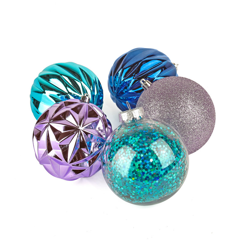 Soild Ball Ornament Set, Purple