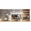 Lit mezzanine à grain de bois blanc avec grand lit, escalier, charge, luminaire à DEL et garde-robe pour la chambre des adolescents, rangement