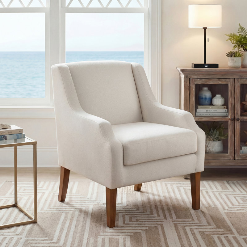 Halcott Upholstered Accent Chair, Beige
