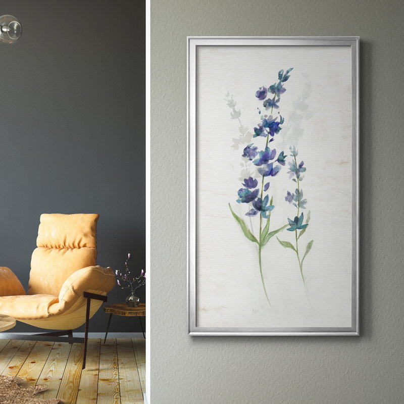 Fresh Cut Lavender I - peinture sur toile encadrée, H 10,5 po x l 18,5 po x P 1,5 po, Cadre argenté